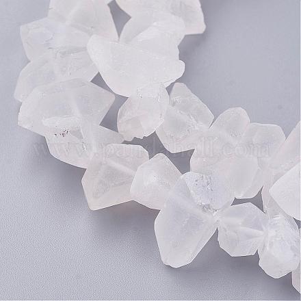Chapelets de perles en cristal de quartz naturel G-F336-02-1