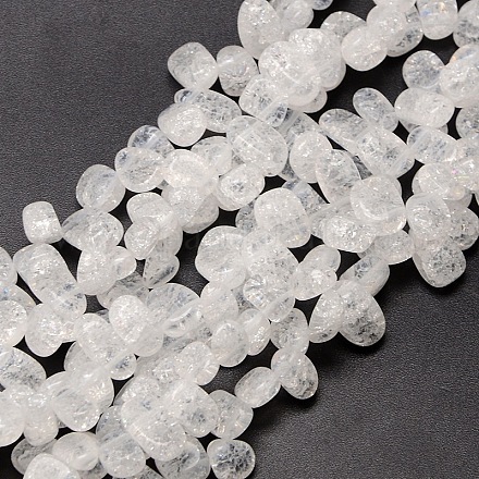 Synthetical Crackle Quartz Beads Strands G-P034-08-1