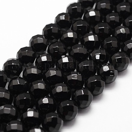 Brins de perles d'onyx noir naturel X-G-D840-23-10mm-1
