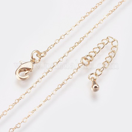 Long-Lasting Plated Brass Cable Chains Necklaces X-NJEW-K112-02G-NF-1