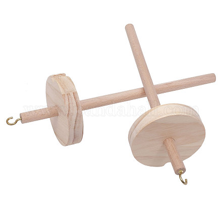 GLOBLELAND 2Pcs Whorl Drop Spindle Yarn Spin Hand Carved Wooden Tool Wood Old Lace Spinning Tool Hand Spinning Wheel for Beginners Sewing FIND-WH0110-638-1