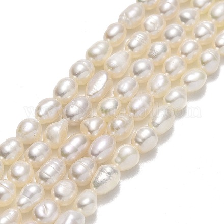 Fili di perle di perle d'acqua dolce coltivate naturali PEAR-J006-10F-01-1