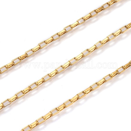 3.28 Feet Ion Plating(IP) 304 Stainless Steel Venetain Chains X-CHS-H007-34G-1