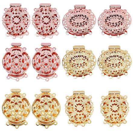 12 комплект 6 стильных латунных застежки для коробок KK-SZ0001-50-1