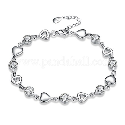 Романтические браслеты из стерлингового серебра BJEW-BB30890-1