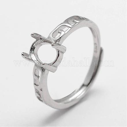 Componentes del anillo de dedo de plata 925 esterlina STER-F027-26P-1