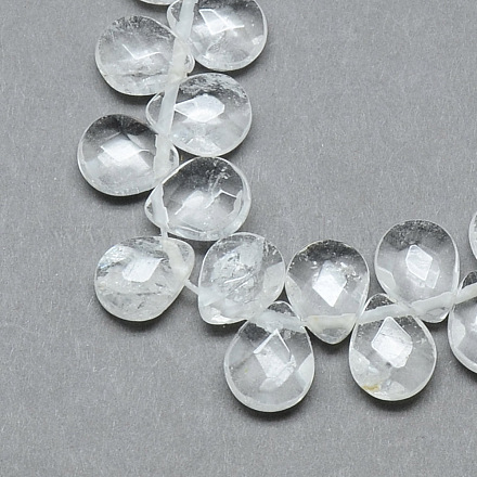 Granos de cristal de cuarzo natural hebras G-T006-15-1