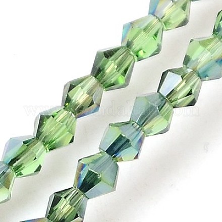 Chapelets de perles en verre électroplaqué EGLA-J026-3mm-F13-1