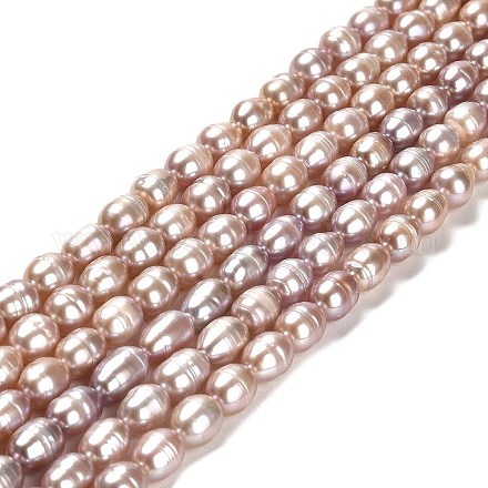 Fili di perle di perle d'acqua dolce coltivate naturali PEAR-E016-183B-01-1