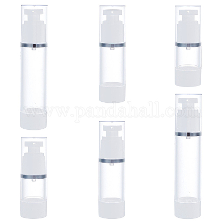 Benecreat 6 Stück transparente Airless-Lotion-Pumpflaschen im 3-Stil MRMJ-BC0003-30-1