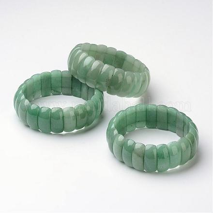 Natural Green Aventurine Beaded Stretch Bracelets BJEW-G495-12-1