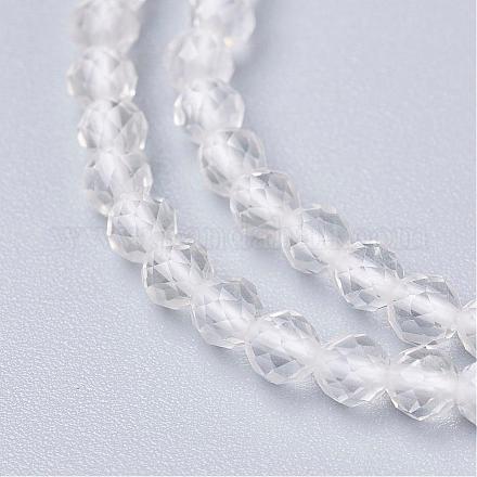 Chapelets de perles en cristal de quartz naturel G-D166-B-2mm-1