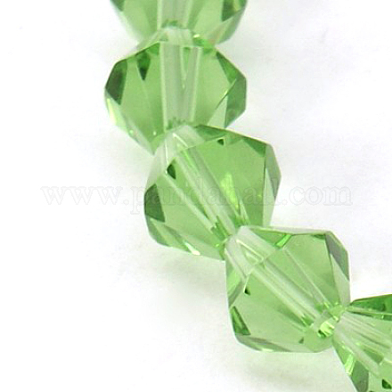 Half-Handmade Transparent Glass Beads Strands GB6mmC16-1