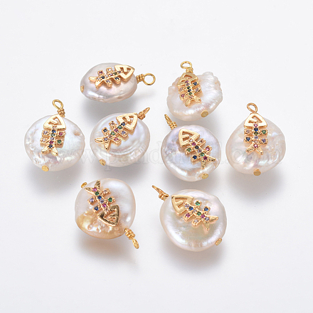 Colgantes naturales de perlas cultivadas de agua dulce PEAR-L027-11A-1