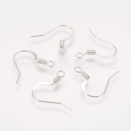 Crochets de boucle d'oreille français en laiton KK-Q366-S-NF-1
