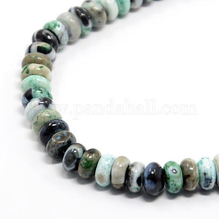 Natural Agate Rondelle Beads Strands G-P025-20F-1