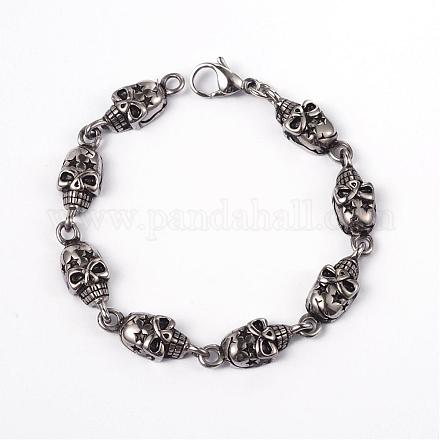 304 Stainless Steel Link Bracelets BJEW-L609-04-1