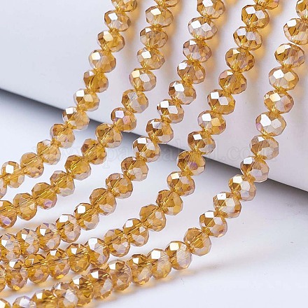 Electroplate Glass Beads Strands EGLA-A034-T1mm-B05-1