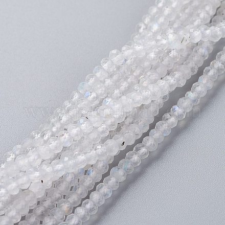 Natural Rainbow Moonstone Beads Strands G-A026-C06-1