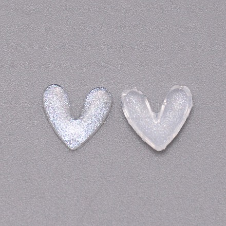 Corazón 3d con cabujones de resina en polvo brillante MRMJ-TAC0004-26C-1