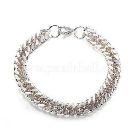 304 Stainless Steel Curb Chain Bracelets BJEW-P064-19P-1