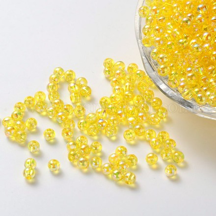 Eco-Friendly Transparent Acrylic Beads PL736-6-1