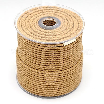 Eco-Friendly Braided Leather Cord WL-E018-3mm-03-1