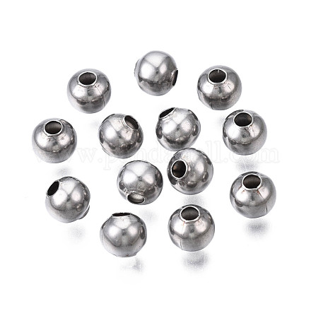 Perles rondes en 304 acier inoxydable STAS-TAC0004-6mm-P-1
