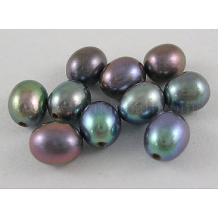 Perle di perle d'acqua dolce naturali coltivate di grado aa tinte OB011-01-1