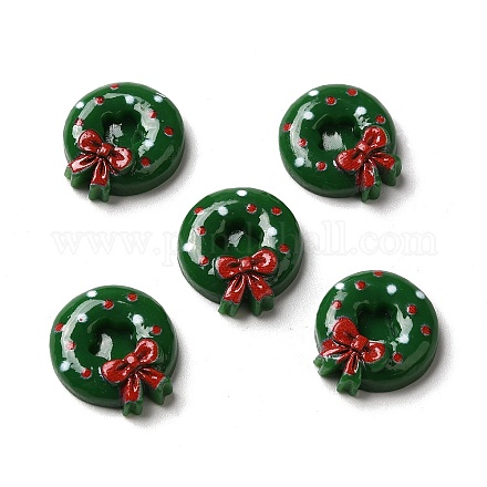 Christmas Opaque Resin Cabochons RESI-K019-34-1