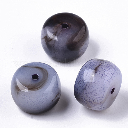 Perles en acrylique transparentes craquelées CACR-N003-03D-1
