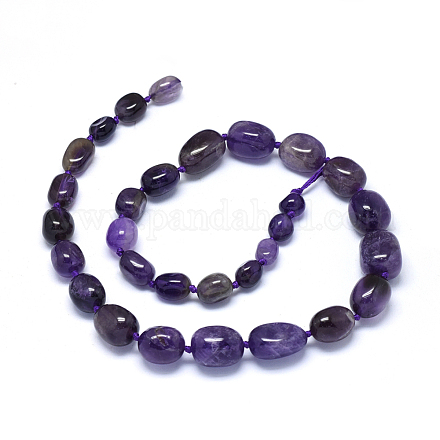 Natural Amethyst Graduated Beads Strands G-O173-019-1