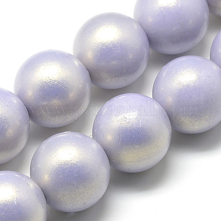 Perles acryliques opaques peintes à la bombe X-ACRP-Q024-10mm-G05-1