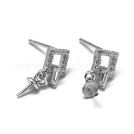Accessoires de clous d'oreilles en 925 argent sterling STER-L057-071P-1