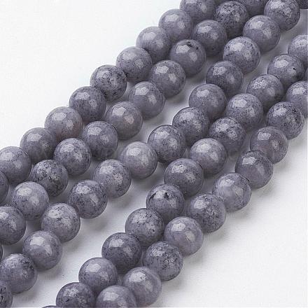 Chapelets de perles rondes en jade de Mashan naturelle G-D263-6mm-XS29-1