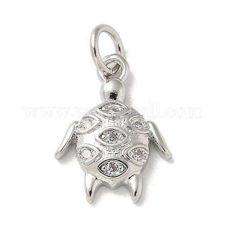 Латунные микропаве прозрачные подвески с фианитом KK-U046-02P-07-1