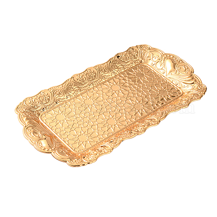 NBEADS Vintage Golden Jewelry Tray AJEW-WH0326-30G-1