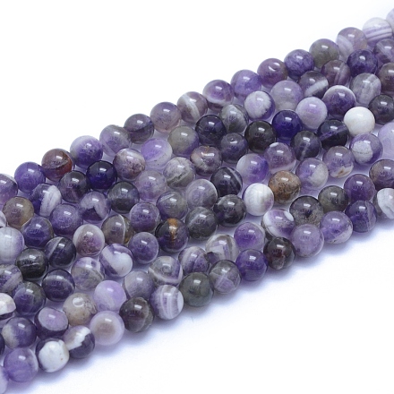 Chapelets de perles en améthyste naturelle G-L552H-03A-1