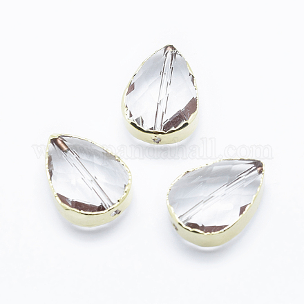 Sfaccettate perle di vetro GLAA-F071-18x13mm-G10-1