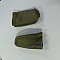 Leather Thimble Finger Protectors, Dark Olive Green, 64~65x19~26x9.5~19mm