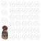 60Pcs 3 Shapes Acrylic Knitted Hat Making Fastener Tool, Mixed Shapes, 25x24x3mm, Hole: 4.8~8x4~7mm, 20pcs/shape