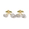 Brass Micro Pave Cubic Zirconia Pendants, Cherry, with Clay, Lead Free & Cadmium Free, Long-Lasting Plated, Rack Plating, with Jump Ring, Clear, 21x22.5x10mm