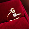 Brass Micro Pave Cubic Zirconia Cuff Rings, Letter G, 12x8mm