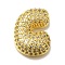 Brass with Cubic Zirconia Pendant, Letter C, Letter C, 22x16x7mm, Hole: 4mm
