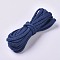 7 Strand Core Polyester Cords Rope, Solid Color, Marine Blue, 4mm, about 3m/bundle