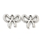 Non-Tarnish 304 Stainless Steel Pendants, Bowknot Charm, Stainless Steel Color, 13x16x5mm, Hole: 1.2mm