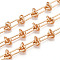 Iron Oval with knot Link Chains, Unwelded, with Spool, Light Gold, 12.5x5.5x1mm, about 32.81 Feet(10m)/Roll