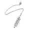 Brass Dowsing Pendulum Big Pointed Bullet Pendants, with Lobster Claw Clasps and Chain, Rack Plating, Platinum, 236mm, Hole: 1.8mm
