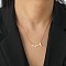 304 Stainless Steel Pendant Necklaces, Flower with Hummingbird, Golden, 21.06 inch(53.5cm)