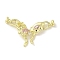 Brass Micro Pave Pink Cubic Zirconia Fold Over Clasps, Buterfly, Real 14K Gold Plated, 45mm, Butterfly: 25.5x25.5x7.5mm, Clasp: 13x7.5x5.5mm